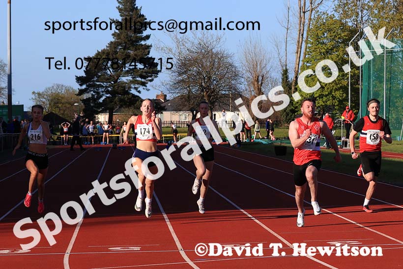 75 metres, 2024 NEGP 1, Monkton Stadium, Jarrow. Photo: David T. Hewitson/Sports for All Pics